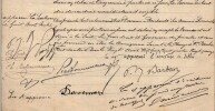 Pouvoir sign&eacute; par Paul Jules Barbier - Collection de 25 auteurs & musiciens. Paul Jules Barbier