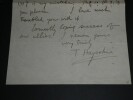 Tsuruishi HAYASHI, Math&eacute;maticien - LETTRE AUTOGRAPHE SIGNEE, 1916, Japon. Tsuruishi HAYASHI