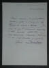 Henri LAVEDAN- LETTRE AUTOGRAPHE SIGN&Eacute;E de remerciement, &agrave; Maindron. Henri LAVEDAN