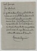 Henri de R&eacute;gnier - Lettre autographe sign&eacute;e &agrave; Jacques Boulenger - NERVAL - 1914. Henri de R&eacute;gnier