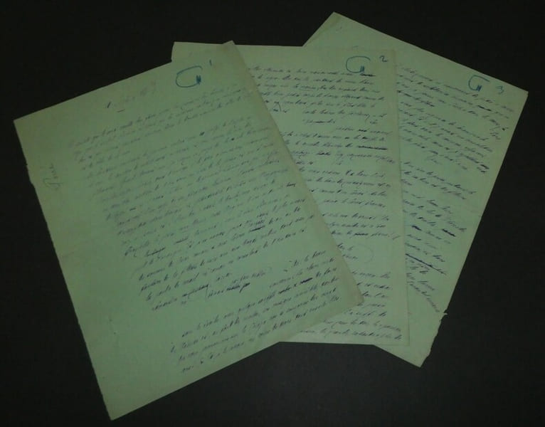 Jules CLARETIE Pens&eacute;e autographe manuscrite sign&eacute;e 3 pages "leur charme". Jules CLARETIE