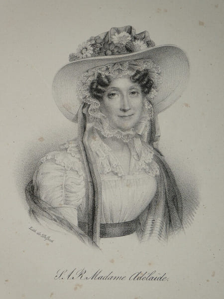 S.A.R Madame Ad&eacute;la&iuml;de - Ad&eacute;la&iuml;de d'Orl&eacute;ans - lith. de Fran&ccedil;ois-S&eacute;raphin Delpech. Fran&ccedil;ois-S&eacute;raphin Delpech