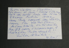 Marcelle BERR de TURIQUE - Carte de correspondance autographe sign&eacute;e - 1973. Marcelle BERR de TURIQUE