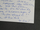 Marcelle BERR de TURIQUE - Carte de correspondance autographe sign&eacute;e - 1973. Marcelle BERR de TURIQUE