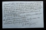 Lettre autographe sign&eacute;e – Lettre de consignes adress&eacute;e &agrave; une infirmi&egrave;re. &Eacute;pouse du Mar&eacute;chal Hubert LYAUTEY (La Mar&eacute;chale Lyautey)