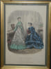 Gravure en couleur de "La mode illustr&eacute;e" - Toilettes de Mme Br&eacute;ant Castel. 