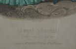 Gravure en couleur de "La mode illustr&eacute;e" - Toilettes de Mme Br&eacute;ant Castel. 