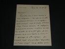 G&eacute;n&eacute;ral Gaston Gallifet - Lettre autographe sign&eacute;e - 1885. G&eacute;n&eacute;ral Gaston Gallifet