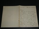 G&eacute;n&eacute;ral Gaston Gallifet - Lettre autographe sign&eacute;e - 1885. G&eacute;n&eacute;ral Gaston Gallifet