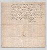 Jean-Baptiste PETIJEAN - Devis sign&eacute; r&eacute;parations Chapelle de Saulx-le-Duc - 1766. Jean-Baptiste PETIJEAN