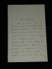 Lettre autographe sign&eacute;e d'Alphonse Gratry – Pr&eacute;face en cours et conf&eacute;rence sur la science et la religion (Oratoire, 19e s.). Alphonse Gratry