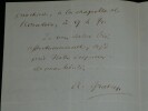 Lettre autographe sign&eacute;e d'Alphonse Gratry – Pr&eacute;face en cours et conf&eacute;rence sur la science et la religion (Oratoire, 19e s.). Alphonse Gratry