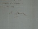 Lettre autographe sign&eacute;e d'Alphonse Gratry – Pr&eacute;face en cours et conf&eacute;rence sur la science et la religion (Oratoire, 19e s.). Alphonse Gratry