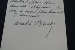 Andr&eacute; BRUL&Eacute; - LETTRE AUTOGRAPHE SIGN&Eacute;E. Andr&eacute; Brul&eacute;
