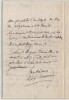 Alphonse Duvernoy - Lettre autographe sign&eacute;e. Alphonse Duvernoy