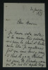 Georges PERROT, Arch&eacute;ologue - LETTRE AUTOGRAPHE SIGN&Eacute;E AVEC ENT&Ecirc;TE GAUFR&Eacute;, 1875. Georges PERROT
