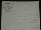 Anselme Barth&eacute;l&eacute;my Drouet de Santerre - Lettre autographe sign&eacute;e - 1829. Anselme Barth&eacute;l&eacute;my Drouet de Santerre