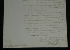 Anselme Barth&eacute;l&eacute;my Drouet de Santerre - Lettre autographe sign&eacute;e - 1829. Anselme Barth&eacute;l&eacute;my Drouet de Santerre