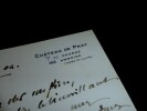 DAUDET L&eacute;on - LETTRE AUTOGRAPHE SIGN&Eacute;E, CHATEAU DE PRAY, AMBOISE 1904. L&eacute;on Daudet