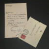 Fran&ccedil;ois Copp&eacute;e - Lettre autographe sign&eacute;e &agrave; M. Collin avec enveloppe 1907. Fran&ccedil;ois Copp&eacute;e