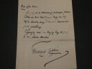 Fran&ccedil;ois Copp&eacute;e - Lettre autographe sign&eacute;e &agrave; M. Collin avec enveloppe 1907. Fran&ccedil;ois Copp&eacute;e