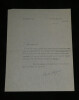 Paule R&eacute;gnier - Lettre dactylographi&eacute;e sign&eacute;e - 1948. Paule R&eacute;gnier