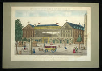 Vue d'optique - Gravure mise en couleurs à la main - Bains Chinois à Paris