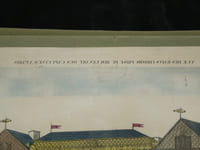 Vue d'optique - Gravure mise en couleurs à la main - Bains Chinois à Paris