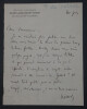 Pierre de NOLHAC, Historien - LETTRE AUTOGRAPHE SIGN&Eacute;E. Pierre de NOLHAC