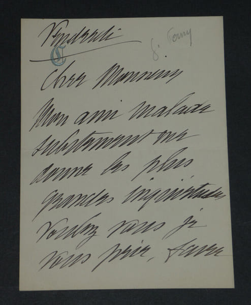 Cassive, actrice - Lettre autographe sign&eacute;e. Armande CASSIVE