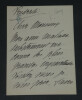 Cassive, actrice - Lettre autographe sign&eacute;e. Armande CASSIVE