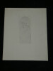 Dessin original au crayon - Repr&eacute;sentation de la Vierge Marie. Anonyme