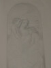Dessin original au crayon - Repr&eacute;sentation de la Vierge Marie. Anonyme