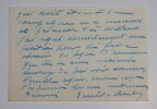 Carte de visite simple autographe - Acad&eacute;mie de France &agrave; Rome. Emile AUBRY