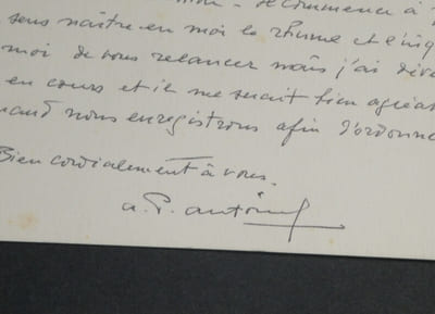 André-Paul ANTOINE - Carte lettre autographe signée - 1962