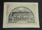 D&eacute;coration mutil&eacute;e d'un arcosolium — Dessin original sign&eacute;, encre vers 1930. Louis Henri Laffill&eacute;e