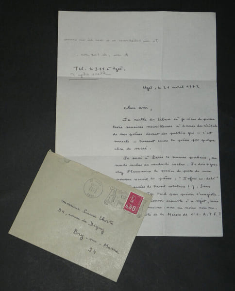Marc ALYN - LETTRE AUTOGRAPHE SIGN&Eacute;E &Agrave; Pierre LHOSTE - "Infini au-del&agrave;" - 1972. Marc ALYN