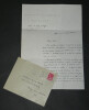 Marc ALYN - LETTRE AUTOGRAPHE SIGN&Eacute;E &Agrave; Pierre LHOSTE - "Infini au-del&agrave;" - 1972. Marc ALYN