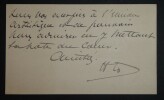 G&Eacute;N&Eacute;RAL DE LACROIX Henri - CARTE DE VISITE, CONSEIL DE LA GUERRE, PARIS. Henri de Lacroix