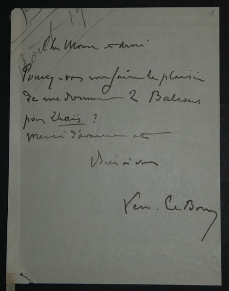 Fernand LE BORNE, Compositeur - LETTRE AUTOGRAPHE SIGN&Eacute;E. Fernand LE BORNE