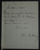 Fernand LE BORNE, Compositeur - LETTRE AUTOGRAPHE SIGN&Eacute;E. Fernand LE BORNE