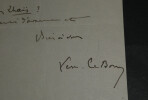 Fernand LE BORNE, Compositeur - LETTRE AUTOGRAPHE SIGN&Eacute;E. Fernand LE BORNE
