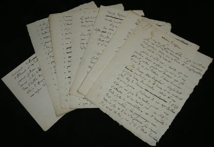 Pierre de La Mésangère - Manuscrit autographe signé "Aventure du [rofine]" 7 pages