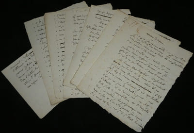 Pierre de La Mésangère - Manuscrit autographe signé "Aventure du [rofine]" 7 pages