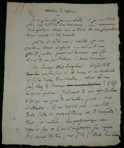 Pierre de La Mésangère - Manuscrit autographe signé "Aventure du [rofine]" 7 pages