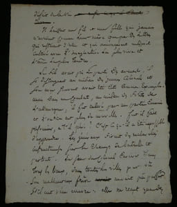 Pierre de La Mésangère - Manuscrit autographe signé "Aventure du [rofine]" 7 pages