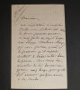 Emile AUGIER - LETTRE AUTOGRAPHE SIGN&Eacute;E, 2 pages, laissez-passer pour la prison. Emile AUGIER