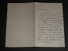 Emile AUGIER - LETTRE AUTOGRAPHE SIGN&Eacute;E, 2 pages, laissez-passer pour la prison. Emile AUGIER