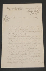 Adolphe-François-Lucien TARDIF - LETTRE AUTOGRAPHE SIGNÉE, 1876, Marseille