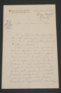 Adolphe-François-Lucien TARDIF - LETTRE AUTOGRAPHE SIGNÉE, 1876, Marseille